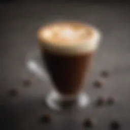 Rich espresso shot with crema
