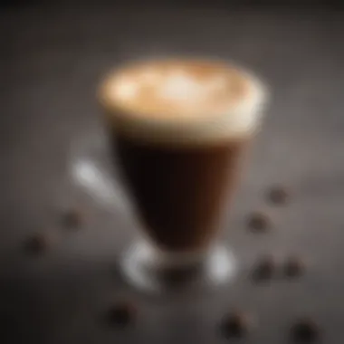 Rich espresso shot with crema