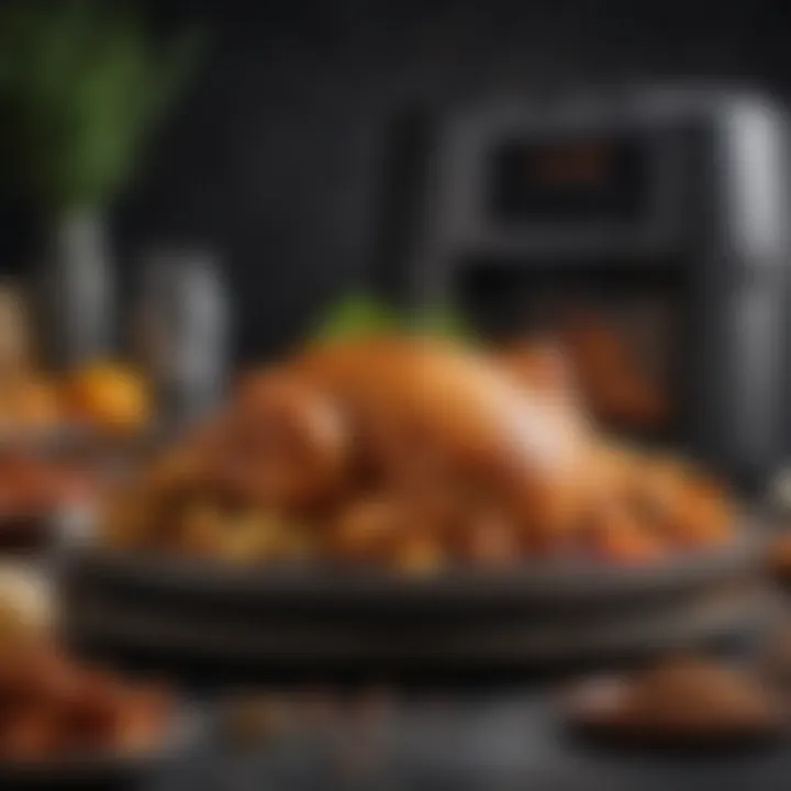 Various ingredients and spices arranged for a flavorful meal using the Power Air Fryer Pro Oven.