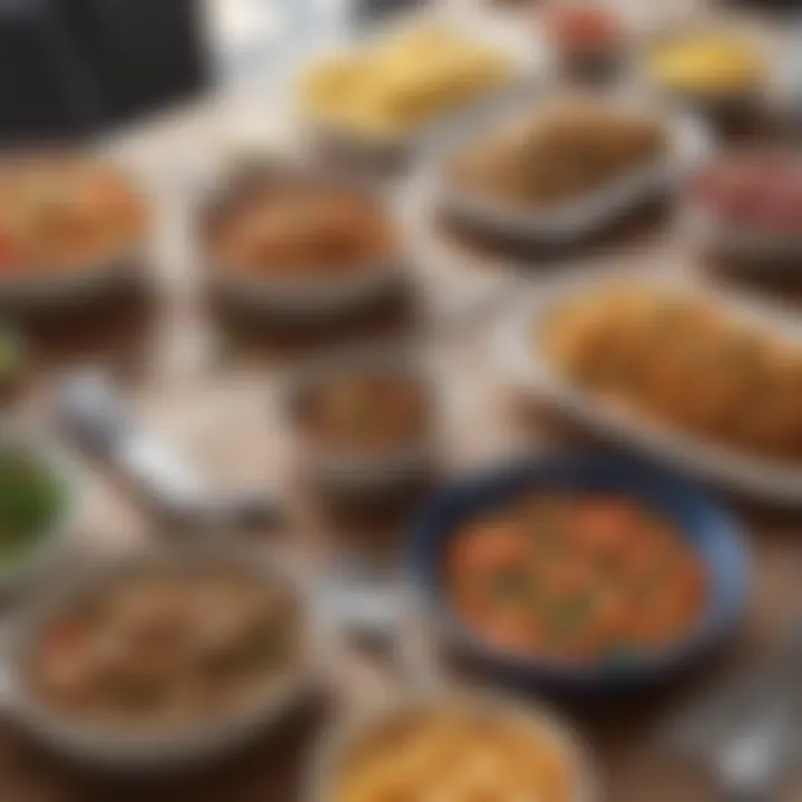 Graphical comparison of features from different meal planning applications
