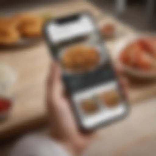 Screenshot of a meal planning app interface showcasing recipe options