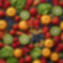 Colorful array of soft fruits and vegetables that are braces-friendly.
