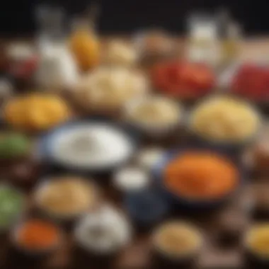 Essential Ingredients for Lactose-Free Cooking An assortment of ingredients for lactose-free meals