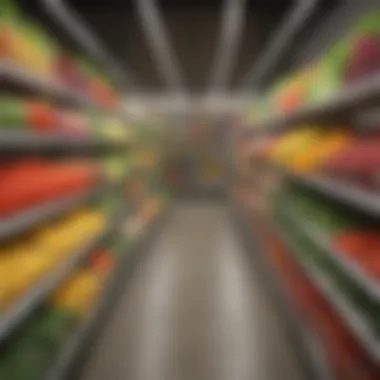 A well-organized grocery aisle featuring various premade salad options