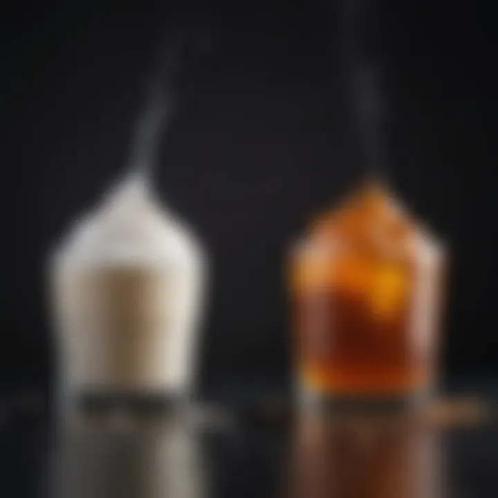 A visual comparison of the taste profiles of different sweeteners