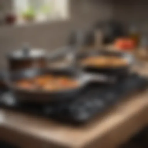 A selection of Ninja cookware accessories arranged aesthetically on a countertop