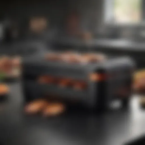 Ninja Indoor Smokeless Grill showcasing its sleek design and control panel