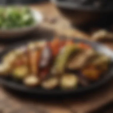 Deliciously grilled vegetables presented on a plate