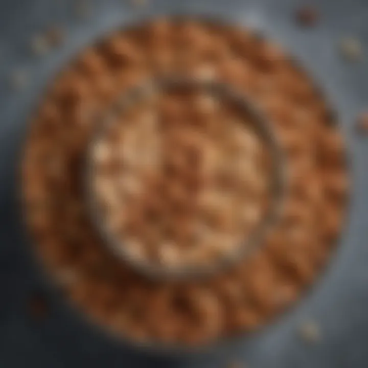 A close-up of crunchy, low-carb snack options like nuts and seeds arranged in a bowl