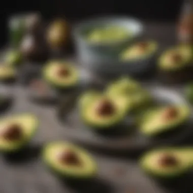 A display of various avocado dishes emphasizing versatility and health