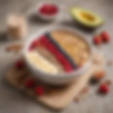 An inviting scene featuring a smoothie bowl topped with nuts and berries on a bright table.