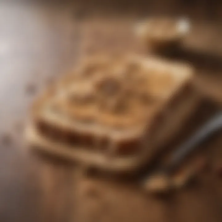Nut butter spread on toast, a quick pre-workout snack