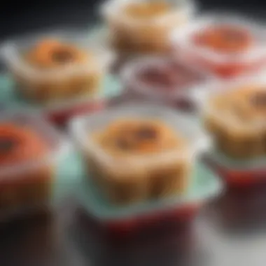 Close-up of Tupperware seals demonstrating leak-proof features