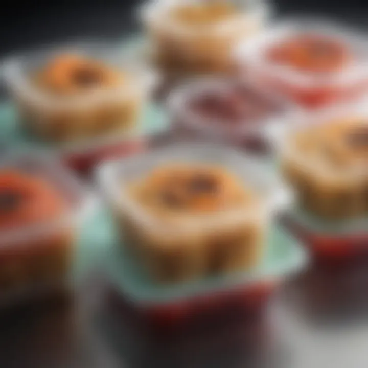 Close-up of Tupperware seals demonstrating leak-proof features