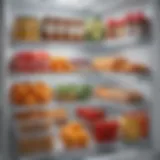 Organizational product displayed neatly in a freezer.
