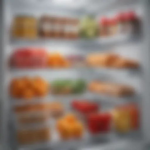 Organizational product displayed neatly in a freezer.