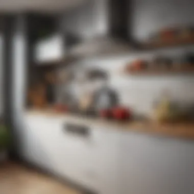 Optimized Kitchen Space with Cooking Pans An organized kitchen with cooking pans neatly arranged