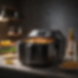 Air fryer showcasing its sleek design