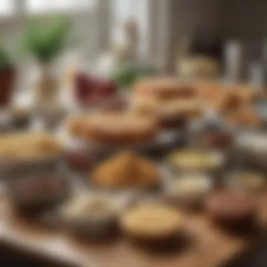 A selection of gluten-free ingredients laid out on a kitchen counter