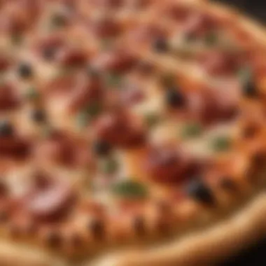 A close-up of a signature pizza topped with fresh, unique ingredients that highlight Pinky's innovative approach.