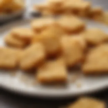 Golden Parmesan Crisps Golden, crispy Parmesan treats arranged beautifully on a plate