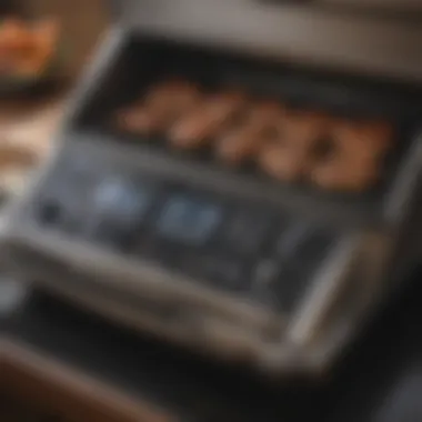 Close-up view showcasing the advanced digital control panel of a Pit Boss grill.