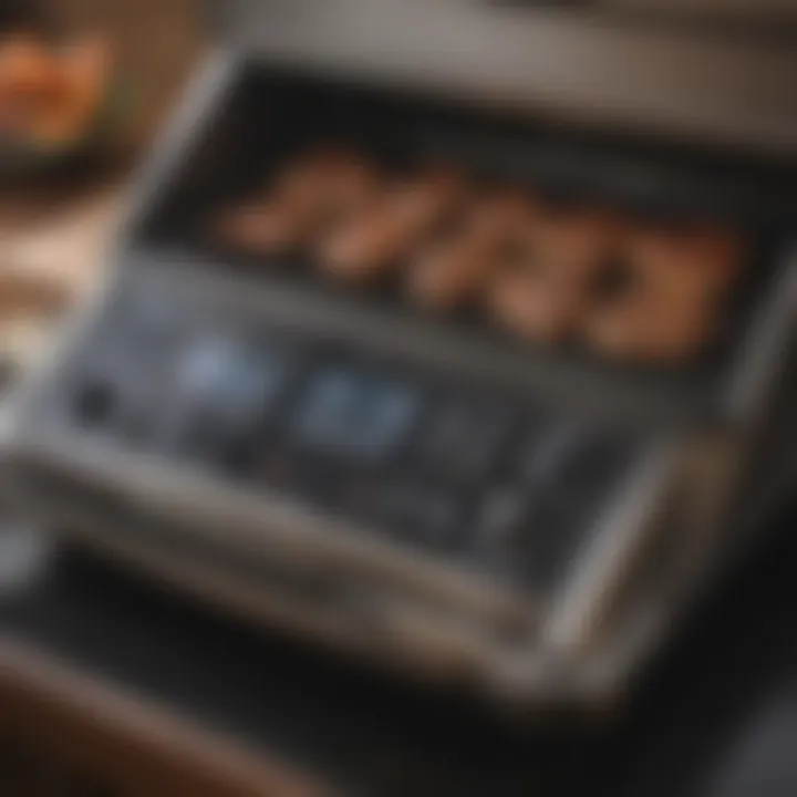 Close-up view showcasing the advanced digital control panel of a Pit Boss grill.