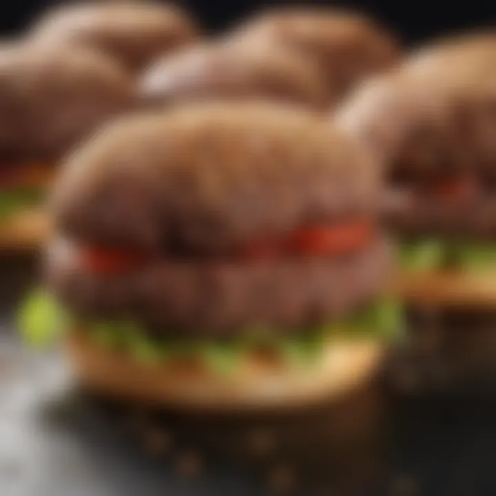 A selection of premium ground beef cuts for hamburger patties