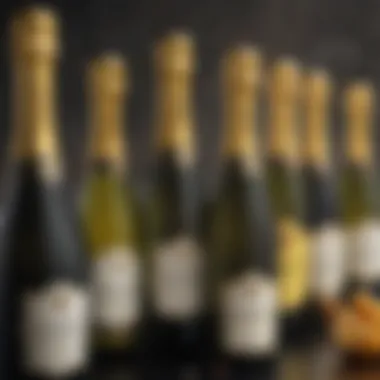 Diverse Prosecco Selection An assortment of Prosecco bottles showcasing different labels and styles