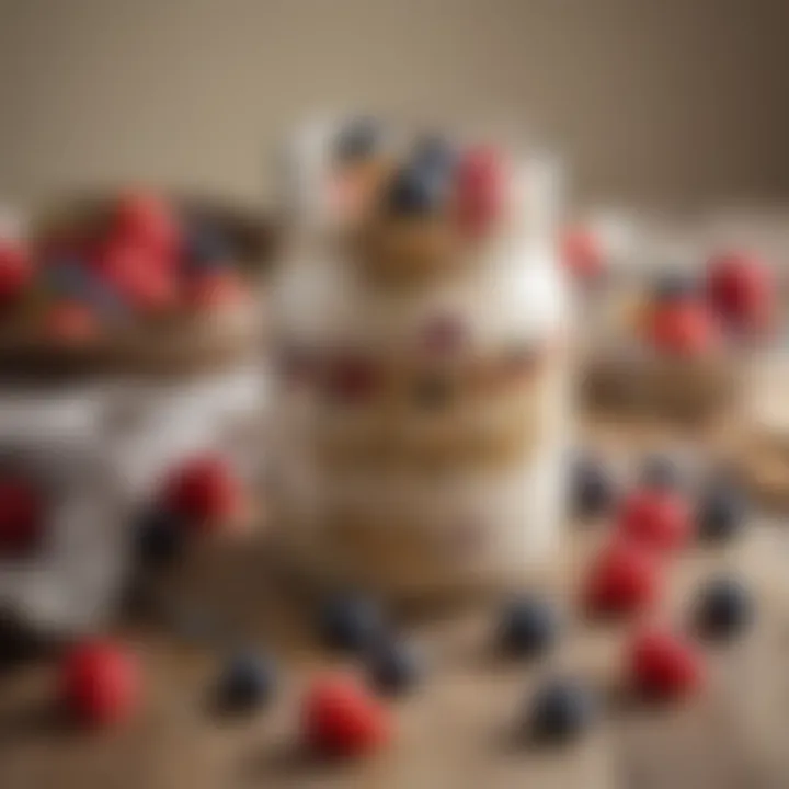 A quick and nutritious overnight oats jar with berries