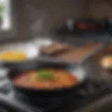 Nonstick skillet with a smooth surface