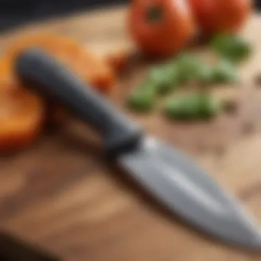 Ergonomic Knife Handle Design An ergonomically designed knife handle emphasizing comfort and grip