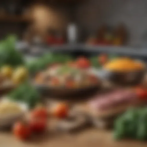 Fresh ingredients ready for meal preparation