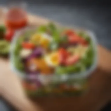 Vibrant Salad for Lunch Healthy salad packed in a lunchbox with vibrant colors