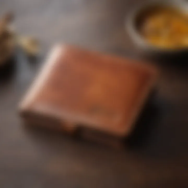 Artisan-crafted leather wallet showcasing sophistication