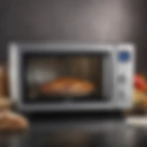 Compact microwave with digital controls