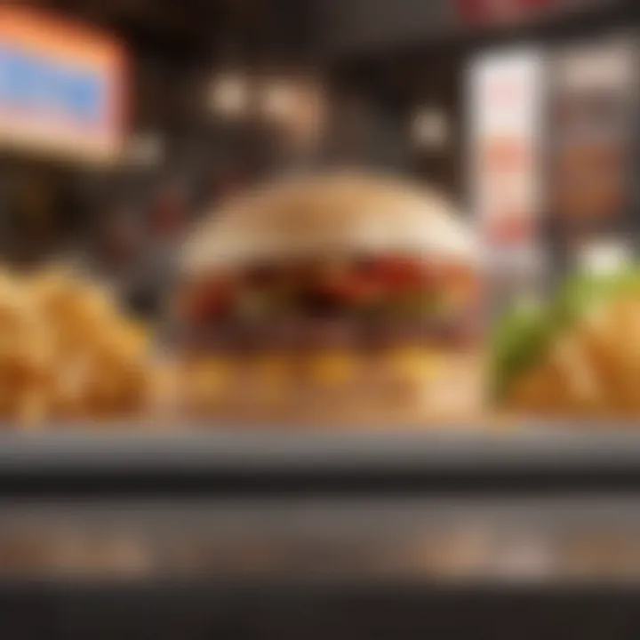 Sonic New Hamburger displayed in a modern fast-food setting