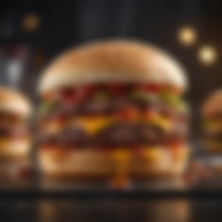 Close-up of the Sonic New Hamburger with vibrant toppings
