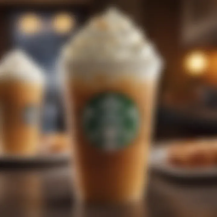 Close-up of Starbucks drink menu highlighting seasonal offerings