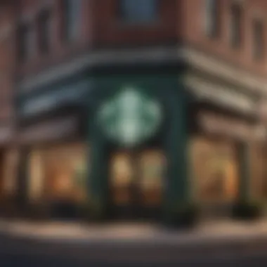Starbucks Store Exterior Starbucks store exterior showcasing inviting ambiance