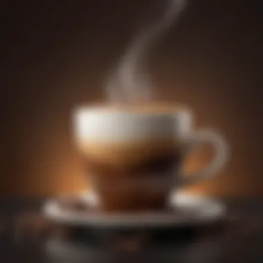 A steaming cup of decaffeinated instant coffee, showcasing its rich color.