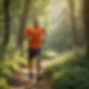 Embracing an Active Lifestyle to Improve Cholesterol Levels A person engaging in outdoor exercise, depicting an active lifestyle.