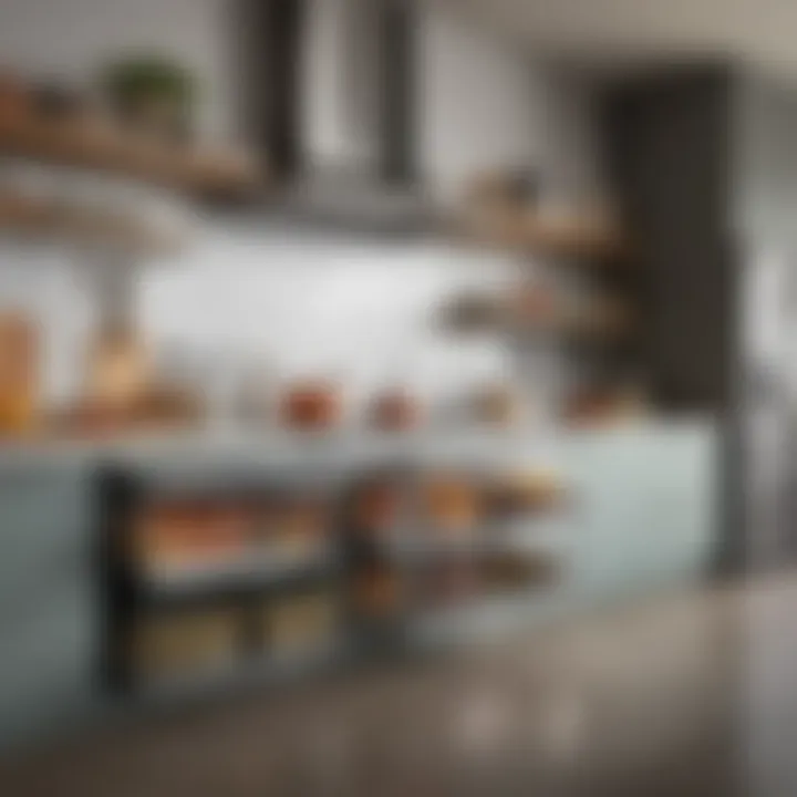 Stylish kitchen setup featuring organized air-tight bins