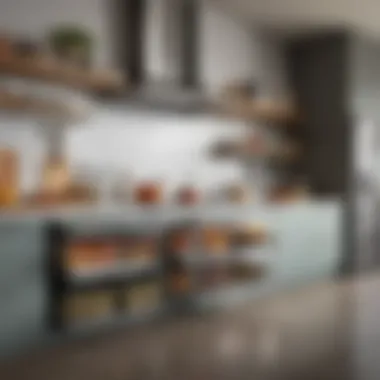 Organized Kitchen with Air-Tight Bins Stylish kitchen setup featuring organized air-tight bins