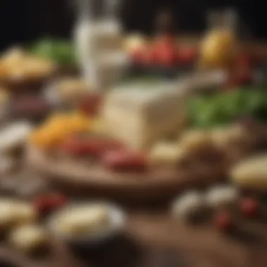 Ingredients for Flavorful Recipes An assortment of ingredients used in recipes featuring Fontina cheese.