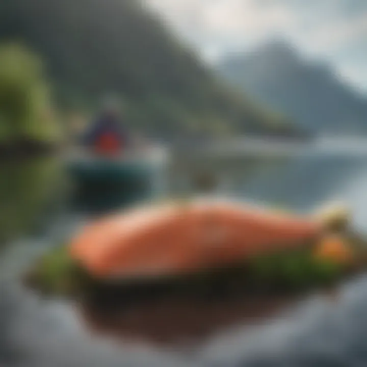 A serene ocean landscape representing sustainable seafood practices