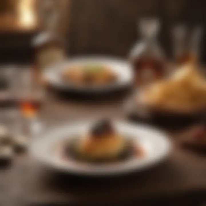 Artfully arranged gourmet dishes that pair beautifully with sweet anejo tequila.