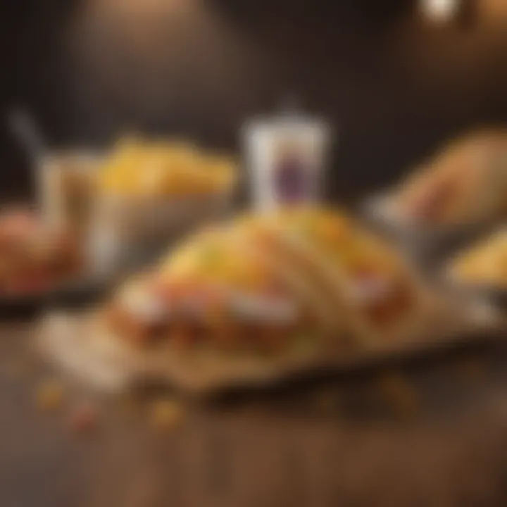 Promotional materials highlighting Taco Bell's breakfast hours