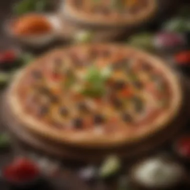 Ingredients for a Flavorful Mexican Pizza Ingredients beautifully arranged for Mexican Pizza preparation