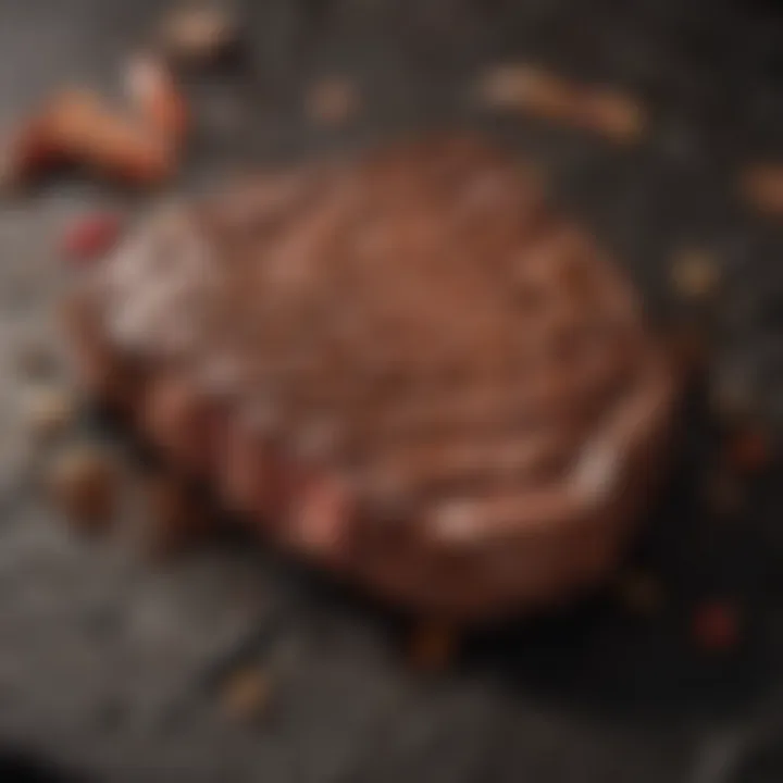 A perfectly seared steak showcasing beautiful grill marks.